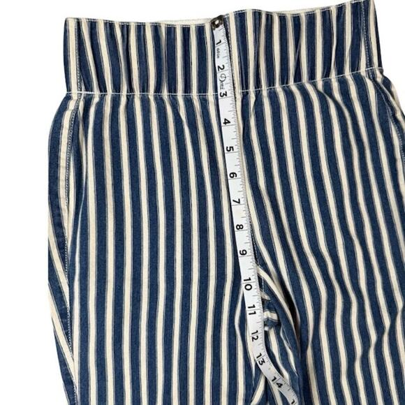 Show Me Your Mumu Womens Berkeley Bell Bottoms Striped Raw Hem Blue Size XS - Picture 13 of 14